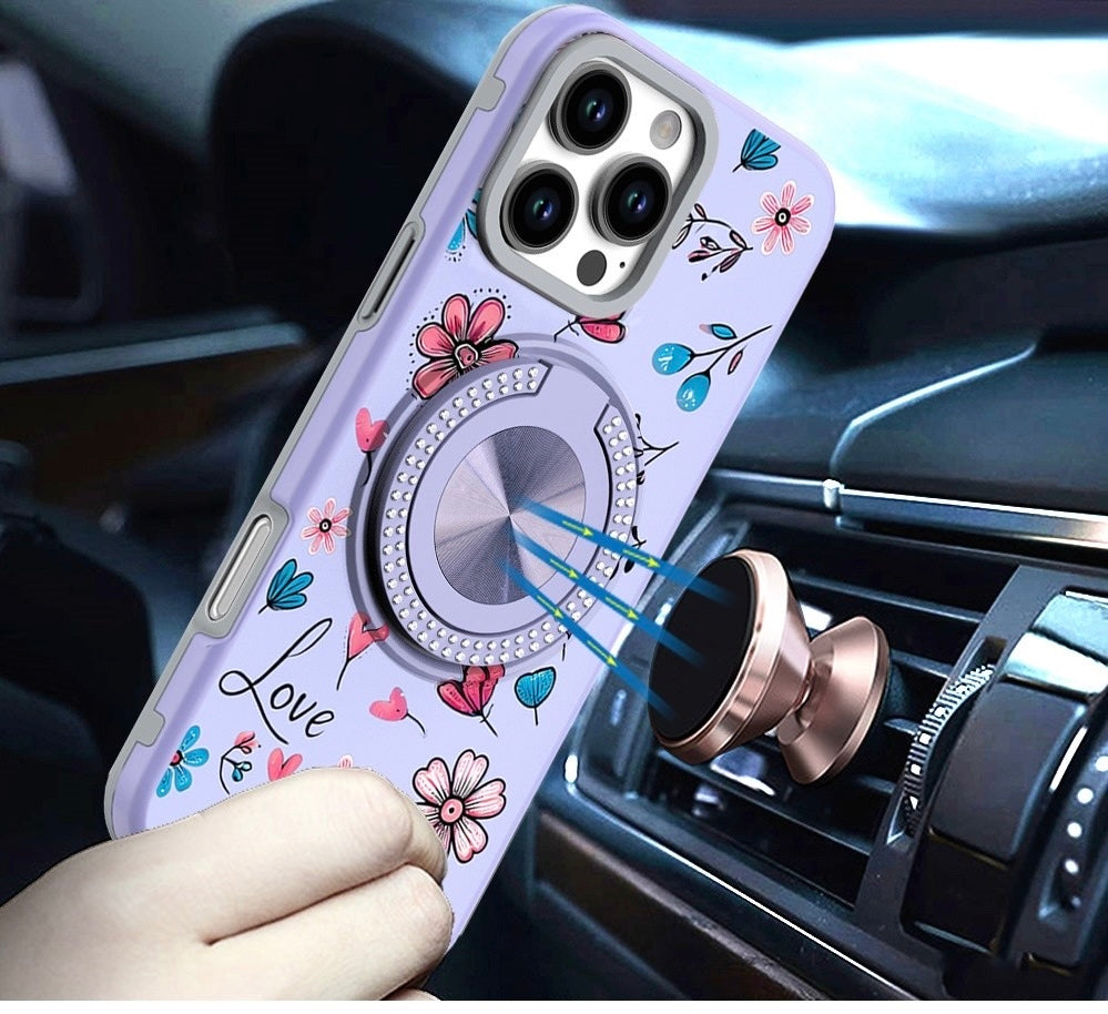 Cover Anillo Diamantes Flores Verano para iPhone