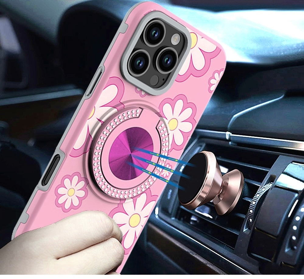 Cover Anillo Diamantes Diseño Girasol para iPhone
