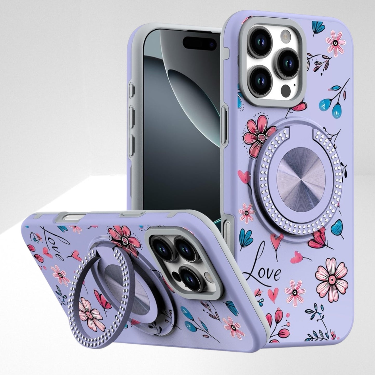 Cover Anillo Diamantes Flores Verano para iPhone