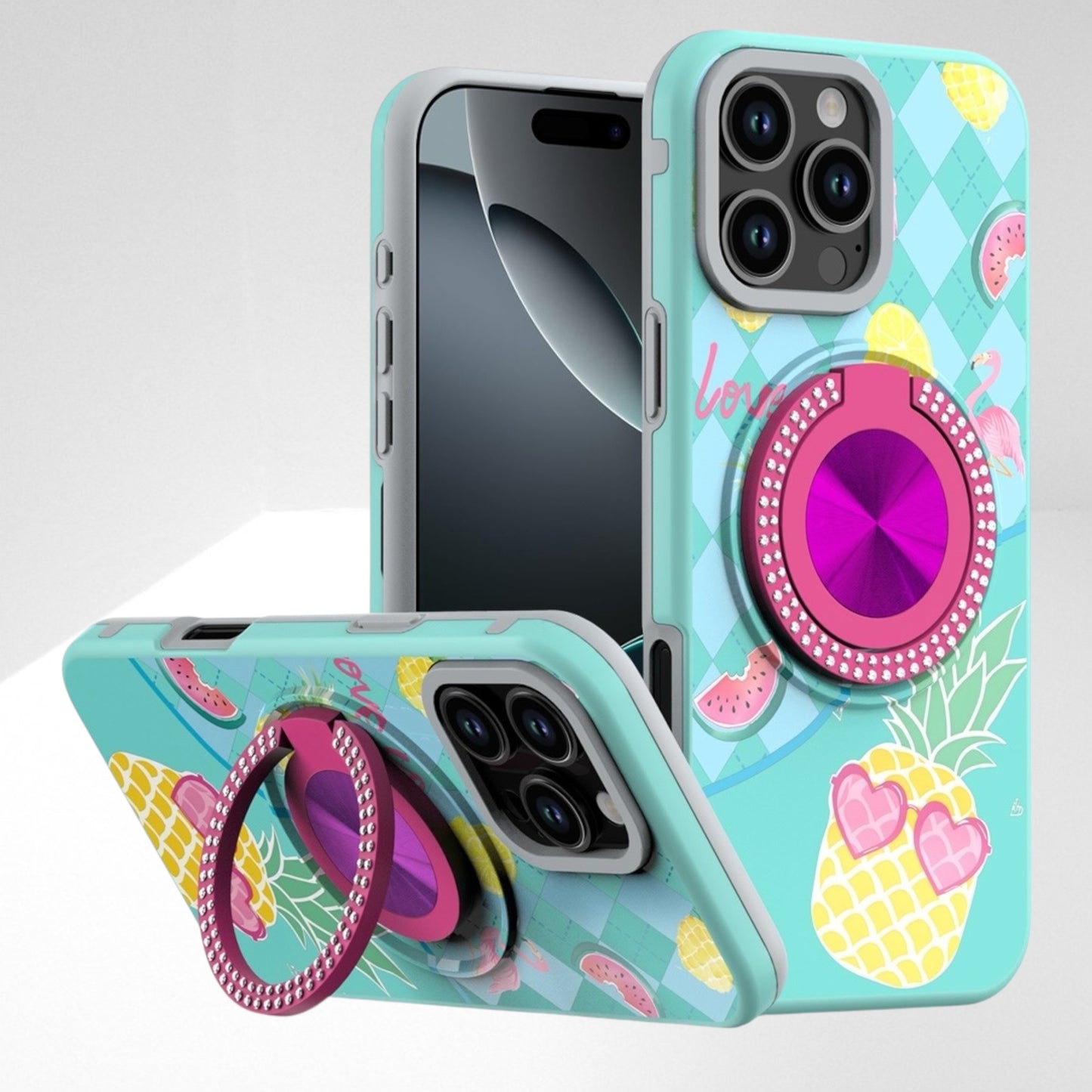 Cover Anillo Diamantes Diseño Verano para iPhone