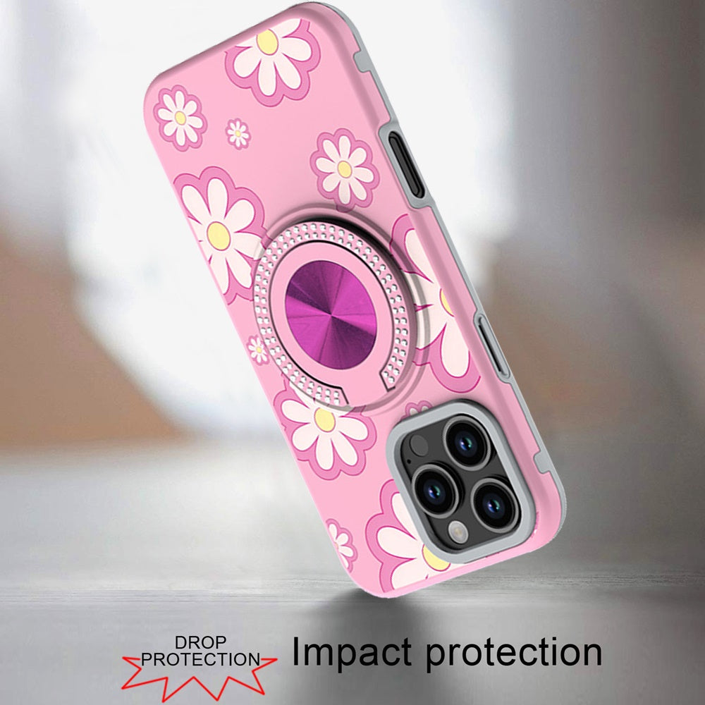 Cover Anillo Diamantes Diseño Girasol para iPhone