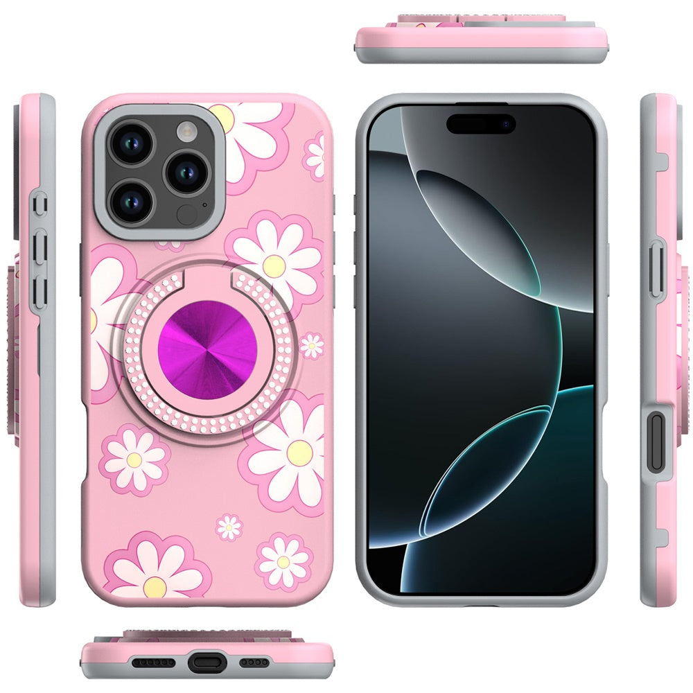 Cover Anillo Diamantes Diseño Girasol para iPhone