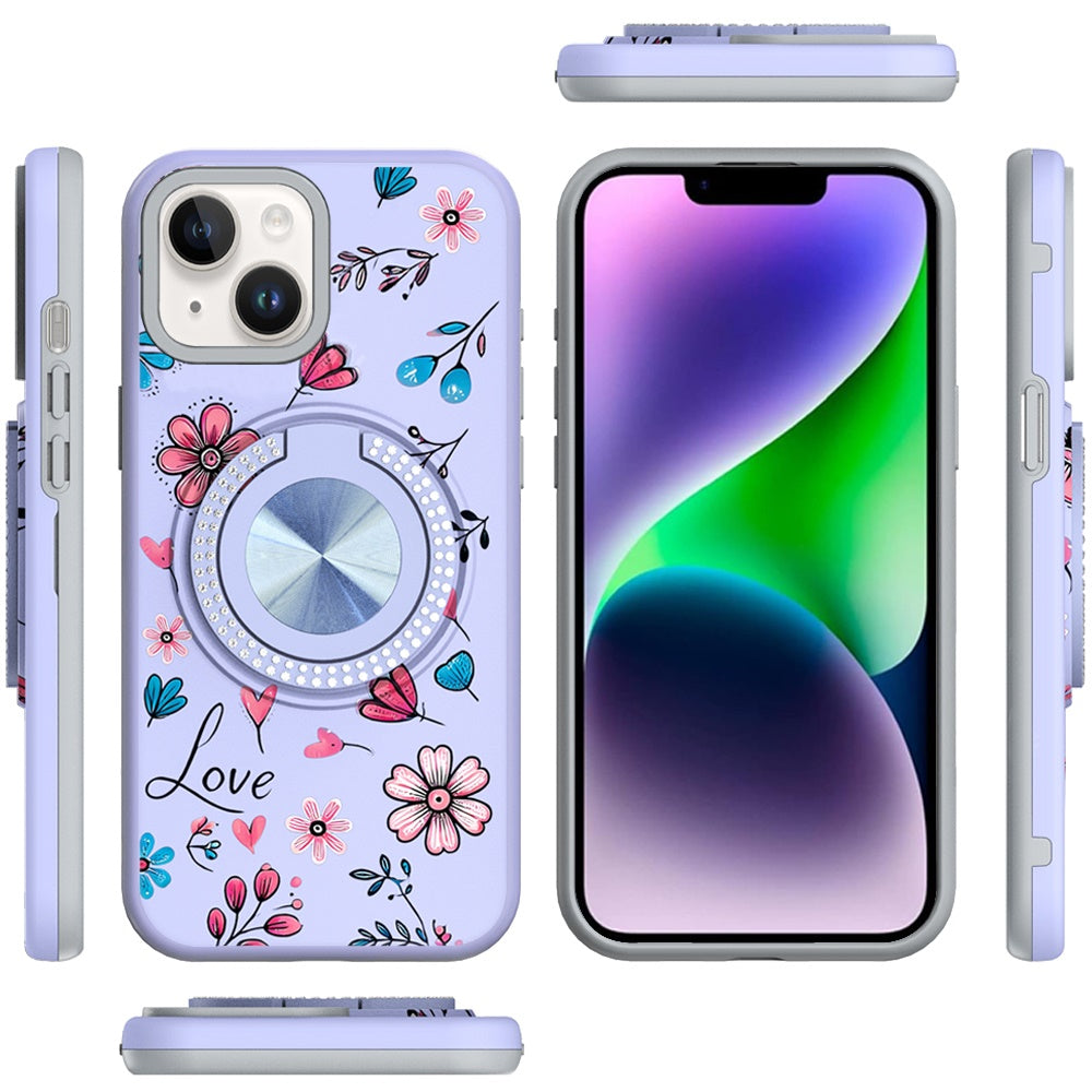 Cover Anillo Diamantes Flores Verano para iPhone
