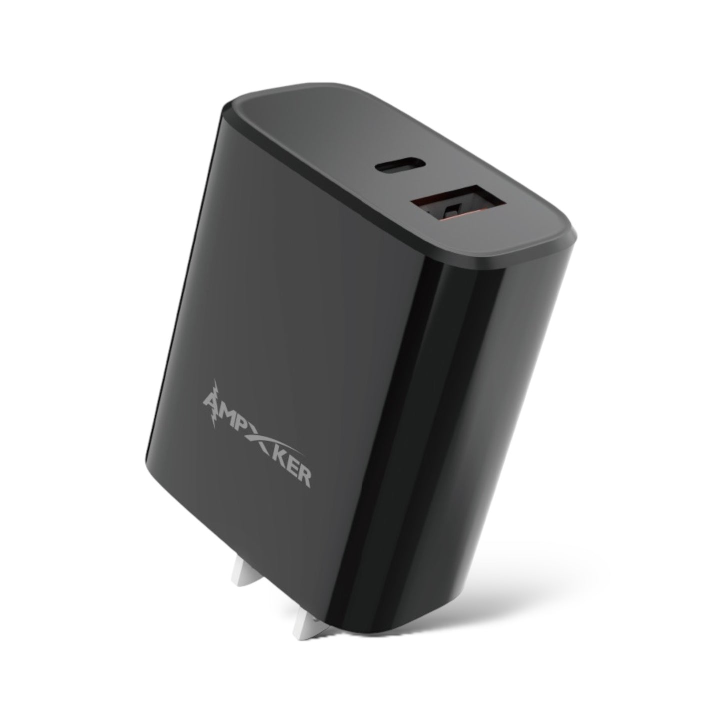 Adaptador de Corriente USB / USB-C 20W Negro - Ampxker