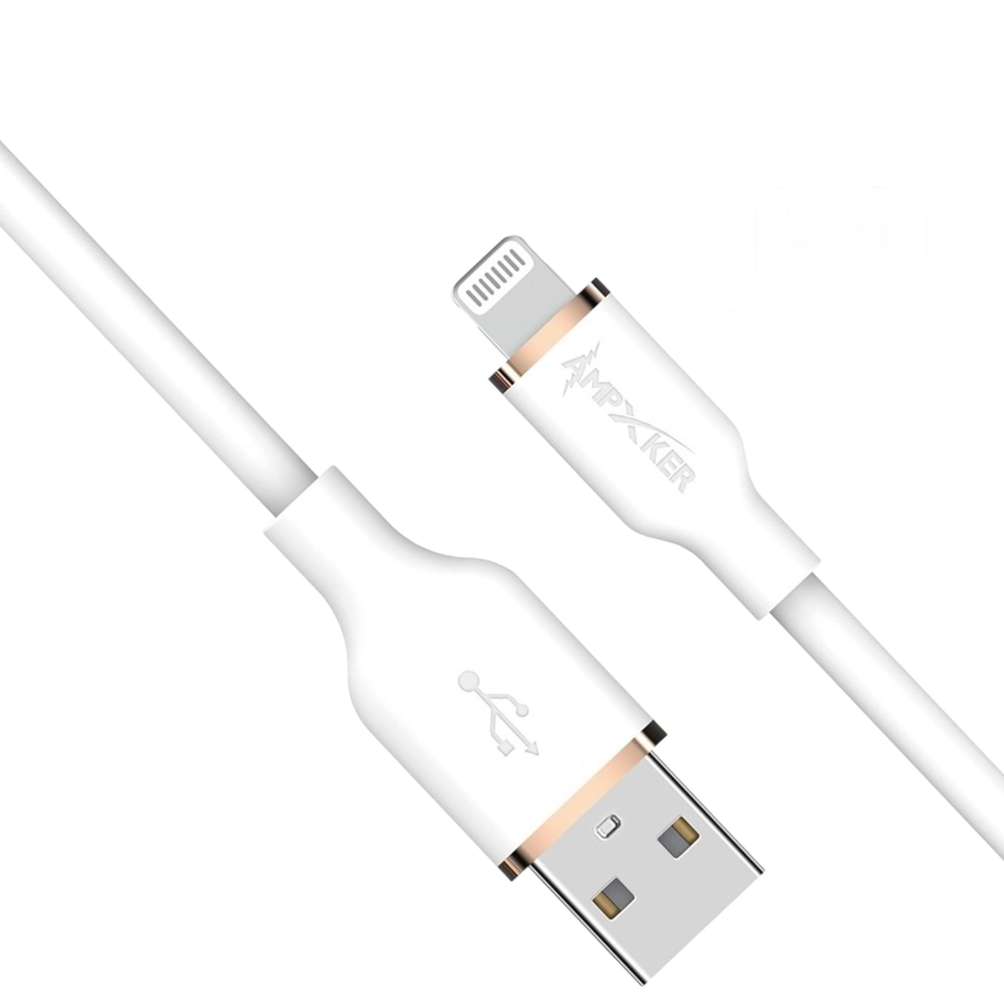 Cable USB a Lightning Blanco - Ampxker