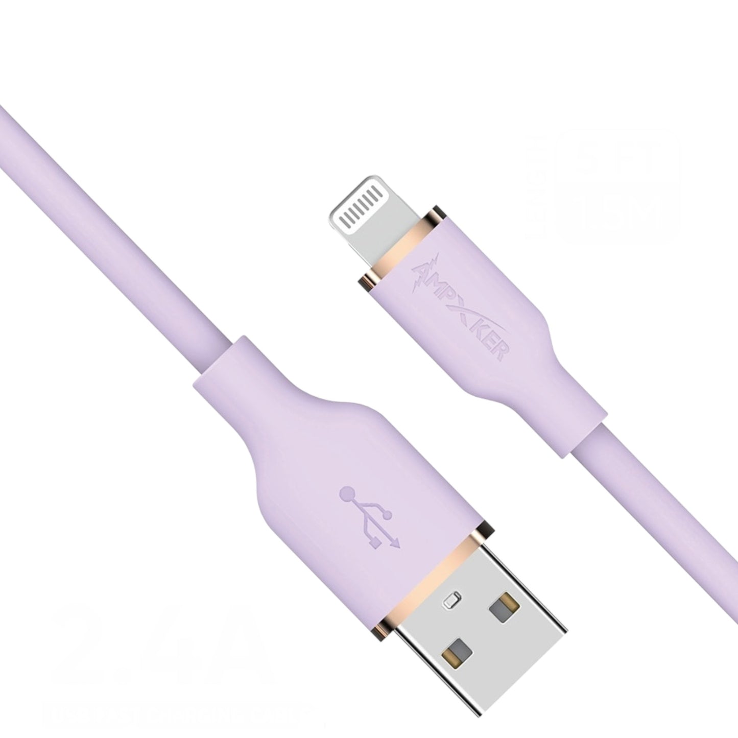 Cable USB a Lightning Rosado - Ampxker