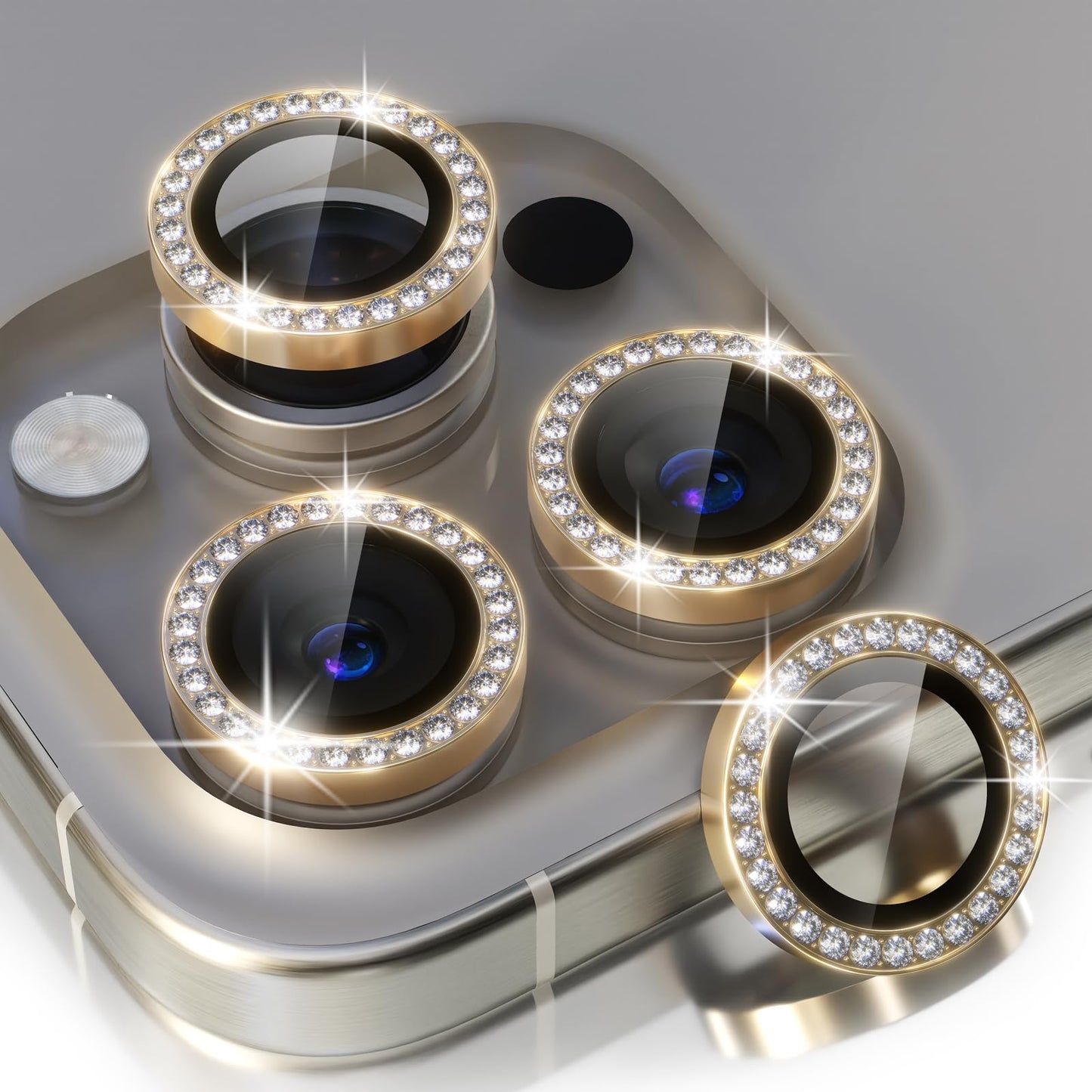 Protector Camara Diamantes para iPhone