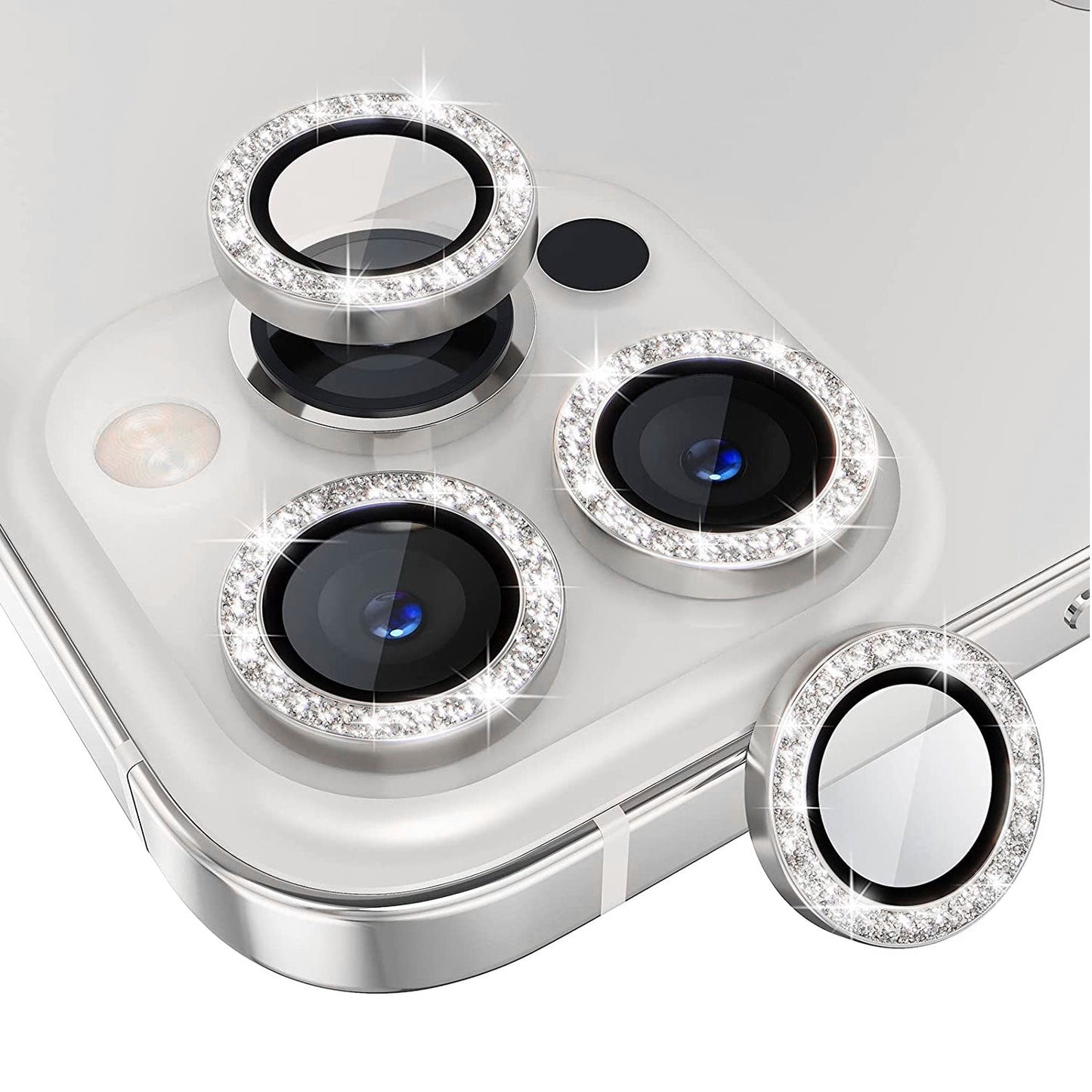 Protector Camara Diamantes para iPhone