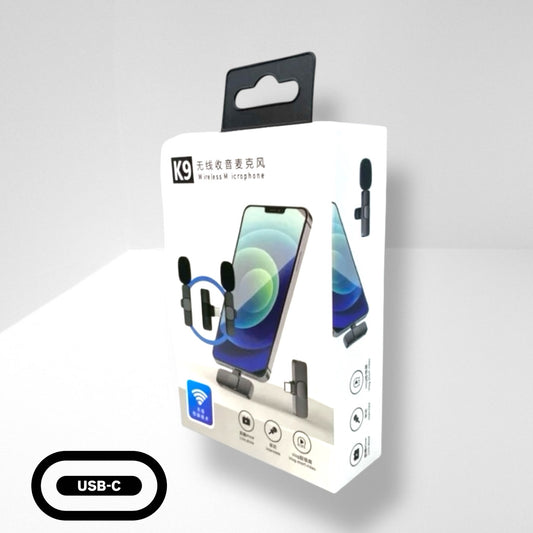 K9 Microfono Inalámbrico USB-C para iPhone y Samsung