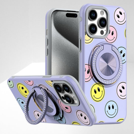 Cover Anillo Diamantes Diseño Emoji Cara Feliz para iPhone