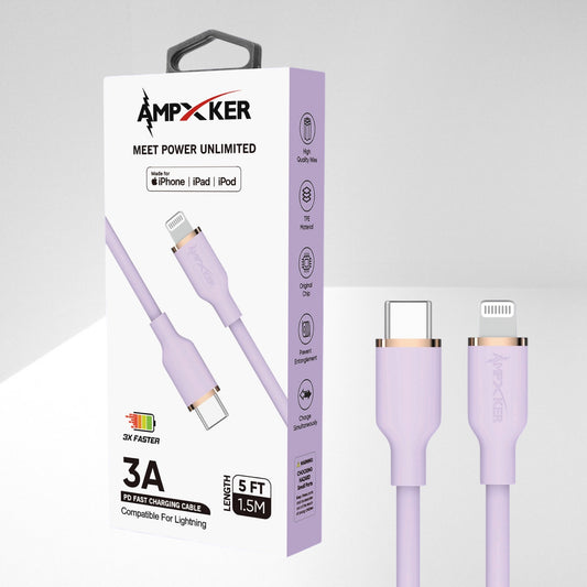 Cable USB-C a Lightning Rosado - Ampxker