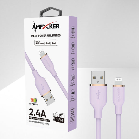 Cable USB a Lightning Rosado - Ampxker
