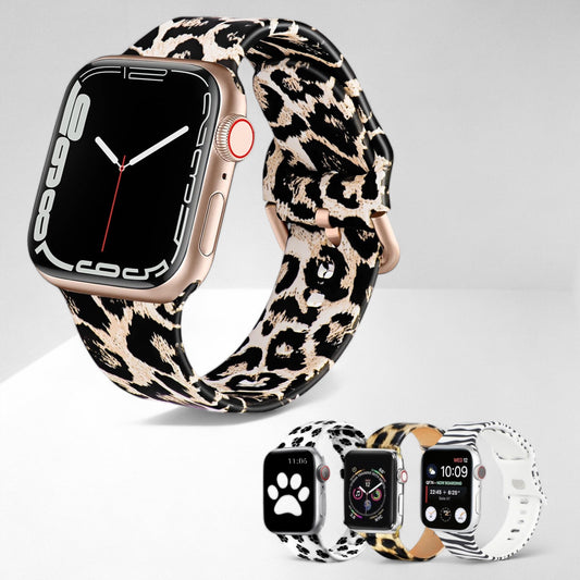 Correa Silicón Hebilla Diseño Animal Print para Apple Watch