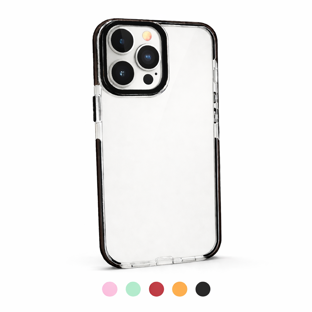 Forro / Cover Transparente con Borde en Color para iPhone