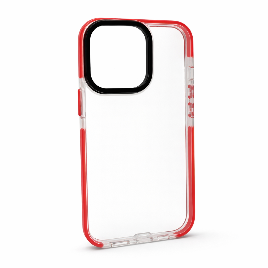 Forro / Cover Transparente con Borde en Color para iPhone
