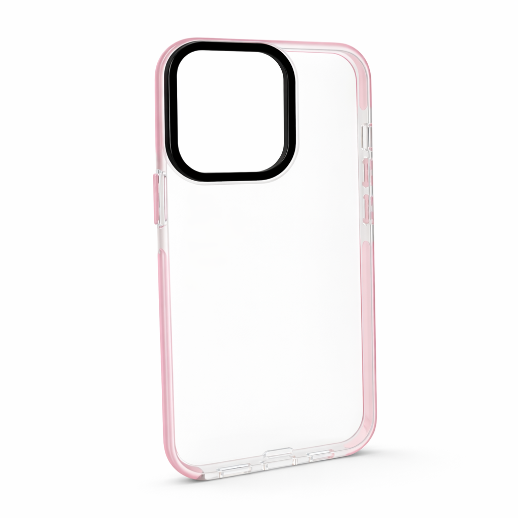 Forro / Cover Transparente con Borde en Color para iPhone