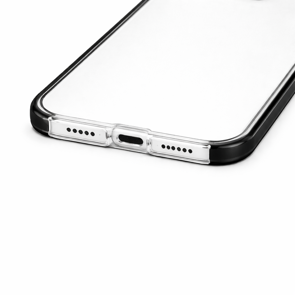 Forro / Cover Transparente con Borde en Color para iPhone
