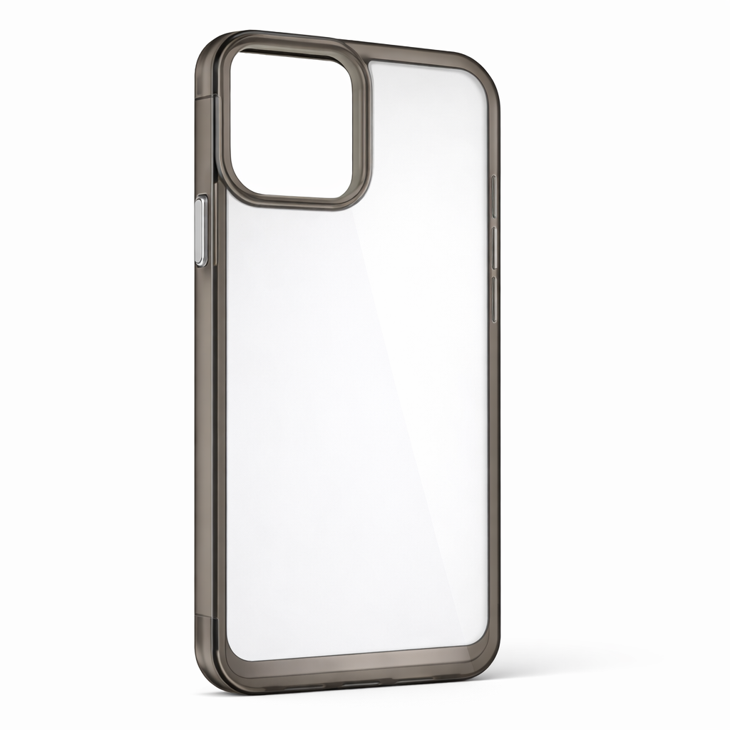 Forro / Cover Transparente Antigolpes con Borde de Color para iPhone