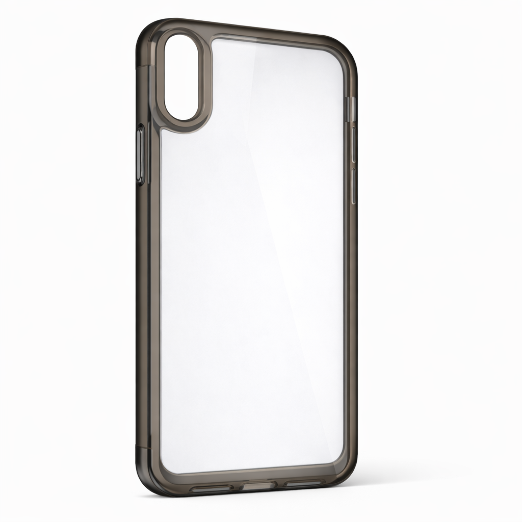 Forro / Cover Transparente Antigolpes con Borde de Color para iPhone