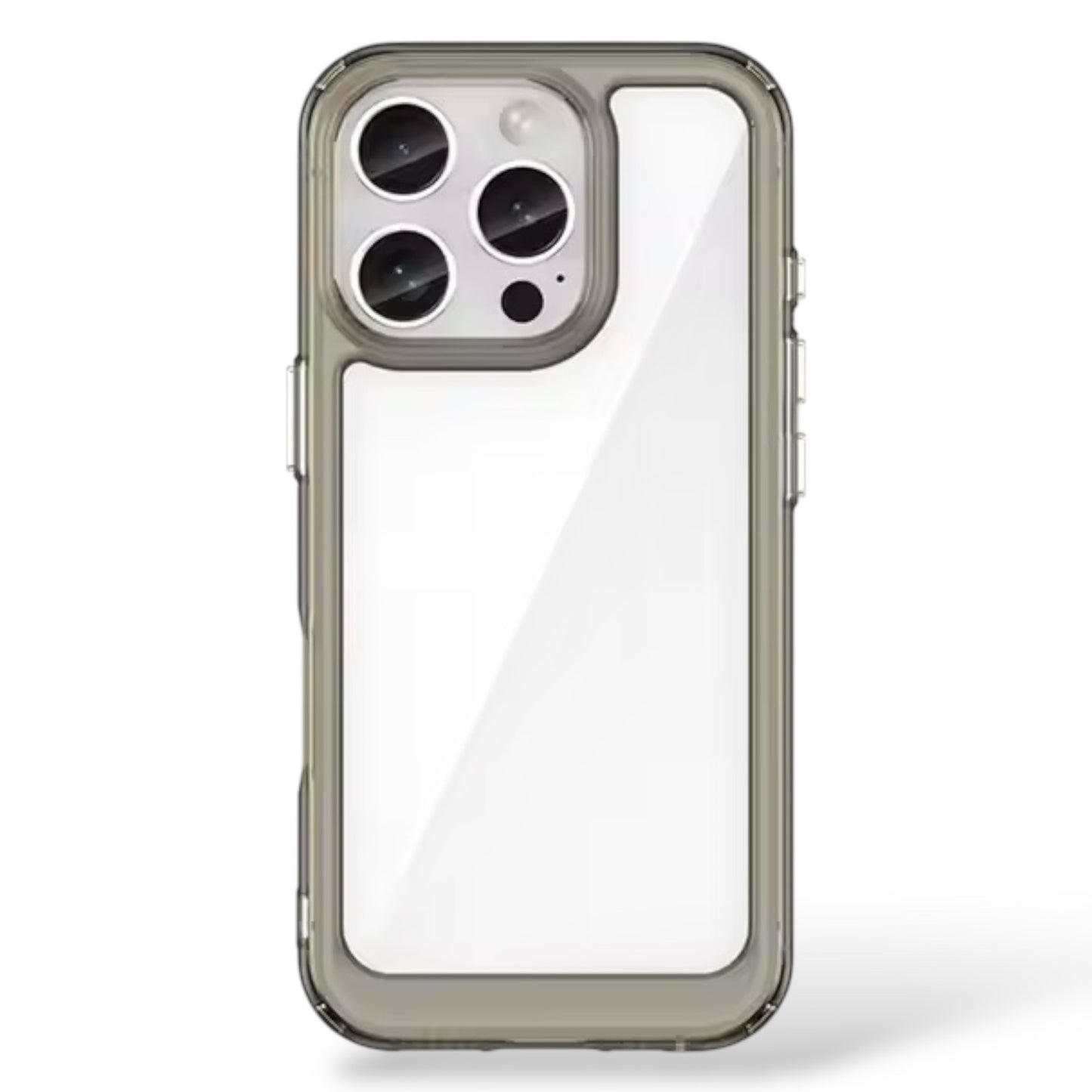 Cover Robot Transparente Borde Color para iPhone