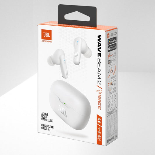 Audifonos Inalámbricos - JBL Vibe Beam 2 Blanco