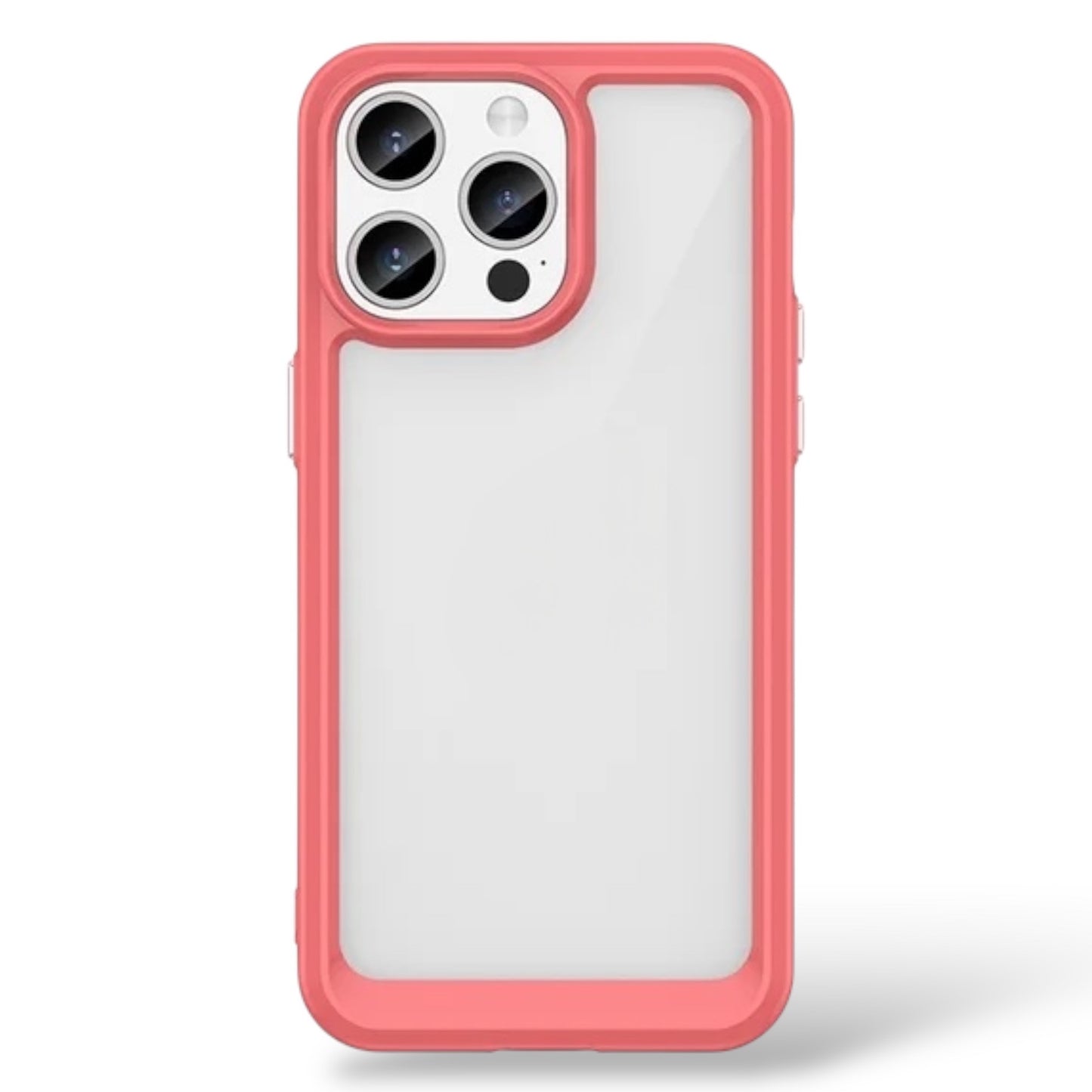 Cover Robot Transparente Borde Color para iPhone