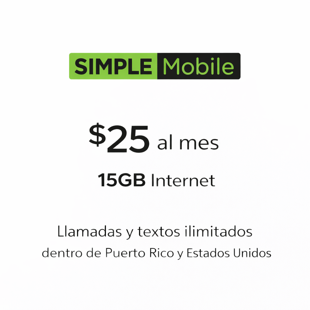 Activación Tarjeta SIM Simple Mobile Prepago