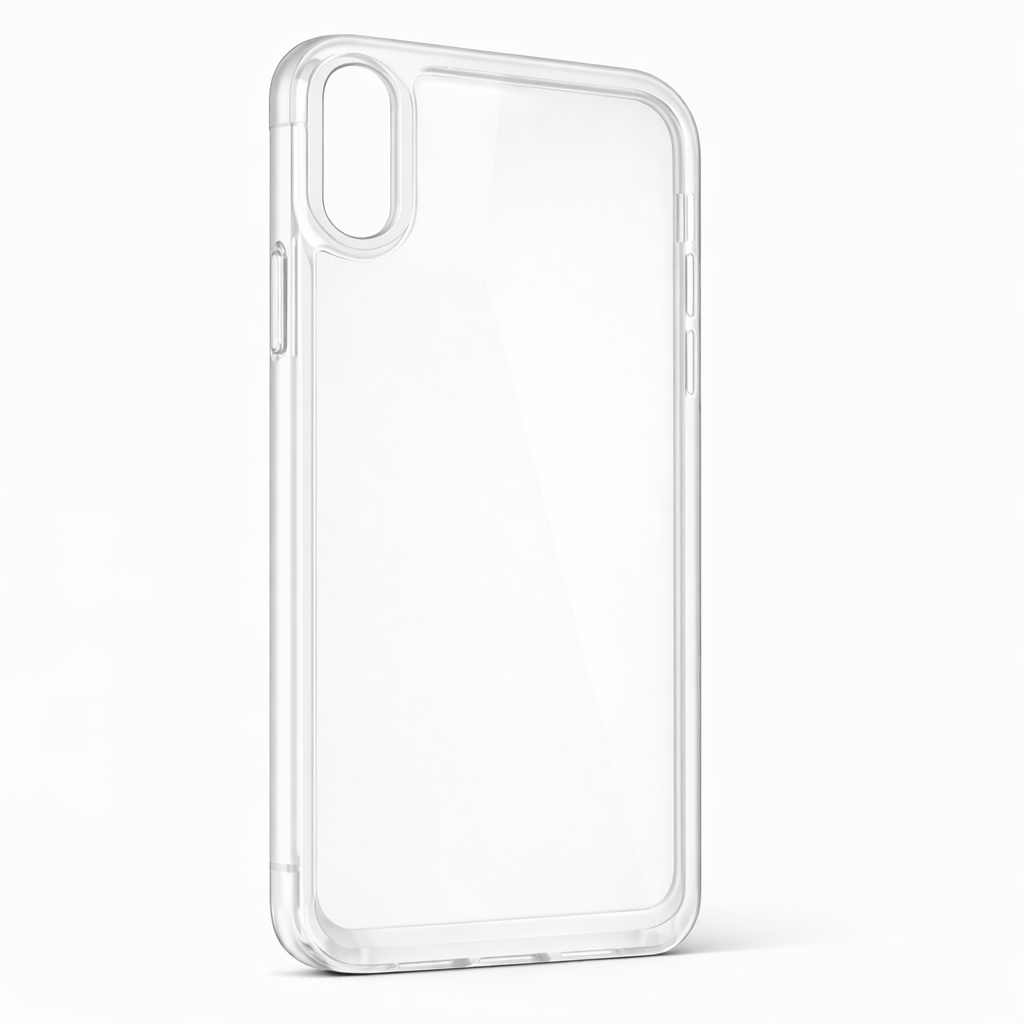 Forro / Cover Transparente Antigolpes con Borde de Color para iPhone