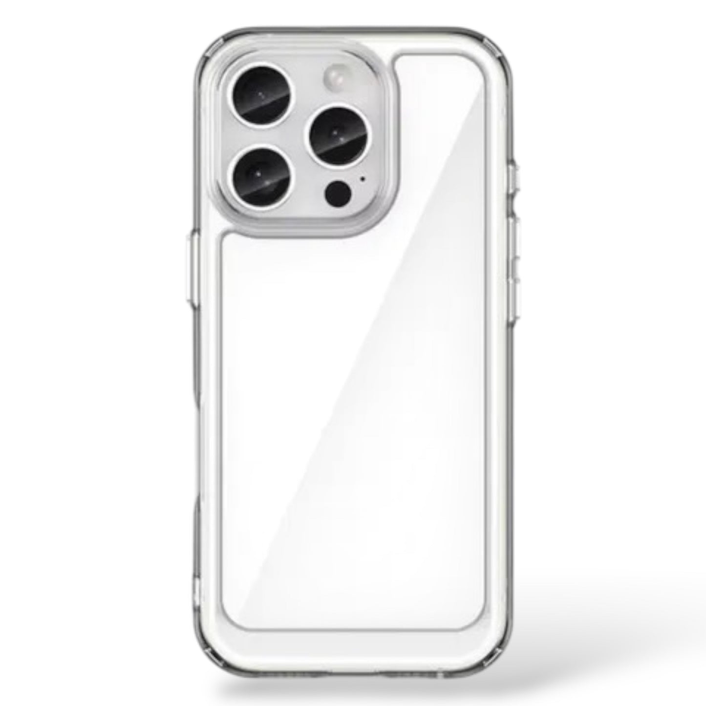 Cover Robot Transparente Borde Color para iPhone