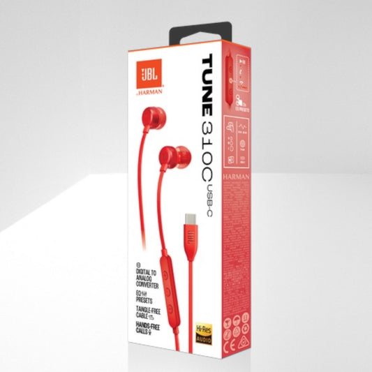 Audifonos USB-C - JBL Tune 310C Rojo
