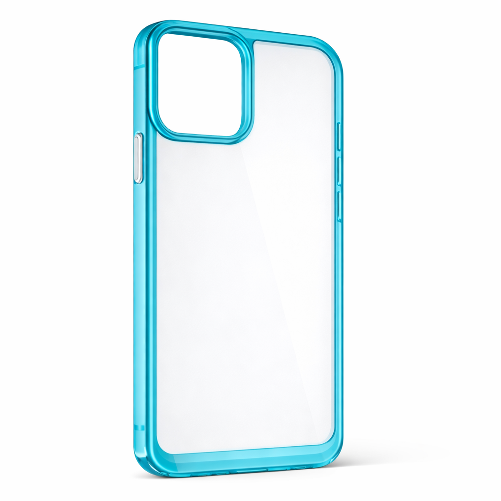 Forro / Cover Transparente Antigolpes con Borde de Color para iPhone